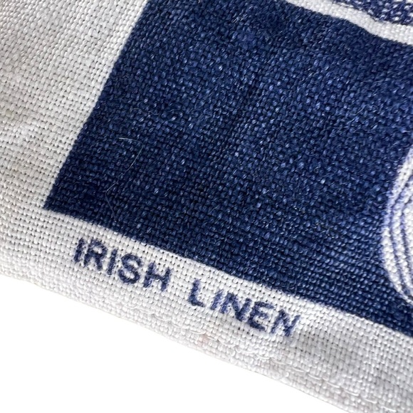 VTG Ulster British Tea Towel Set Irish Linen Beasts Bank Note London People GUC - Picture 8 of 13